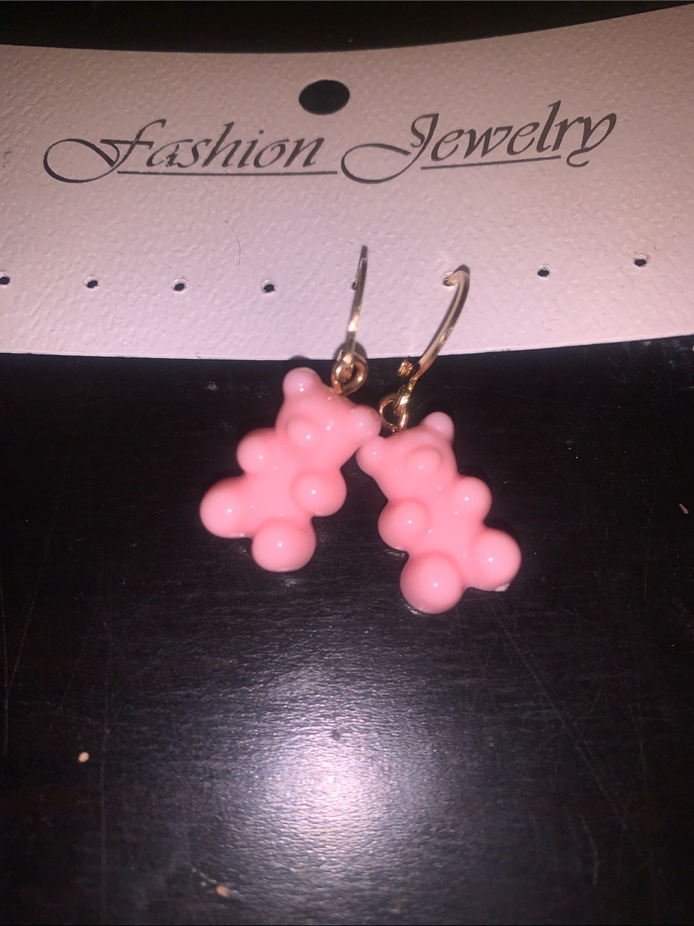 Fashion Jewelry Pink Gummy Bear Dangle Earrings